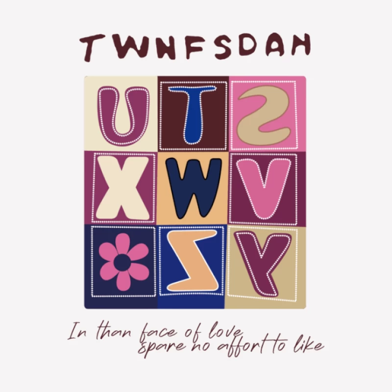 Bunte Buchstaben-Design mit inspirierendem Zitat Damen T-Shirt