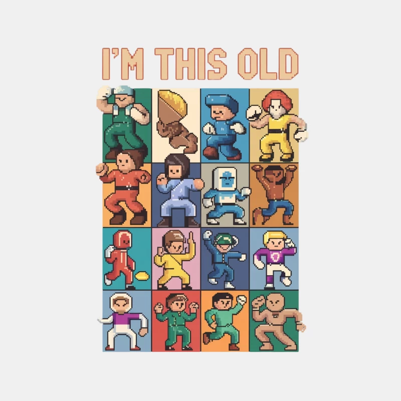 Retro 8-bit Pixel Art Character Animation Sprites Male Tank Top