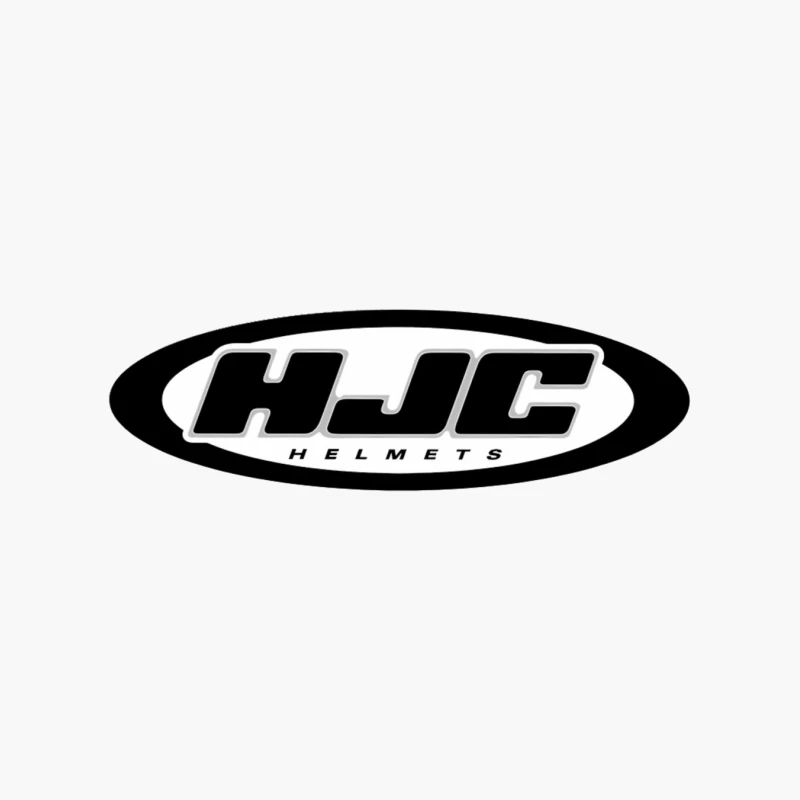 HJC Helmets Motorcycle Brand Logo in Black and White Cotton Tote Bag