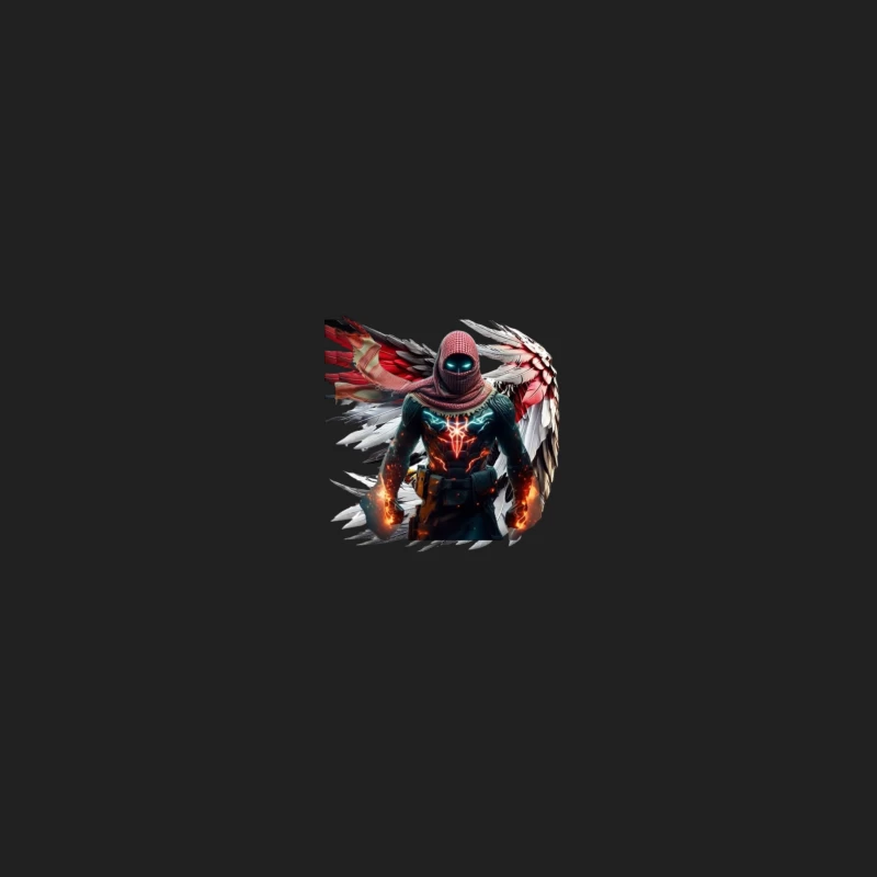Superhero Character with Wings in Digital Art Bucket Hat