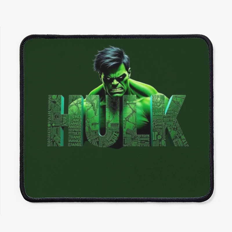 The Incredible Hulk Typographic Character Art Mouse Pad