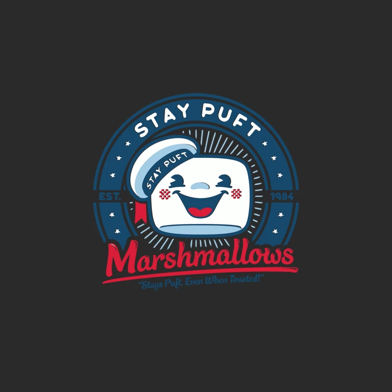 Vintage Stay Puft Marshmallow Logo with Smiling Cartoon Character Baseball Cap