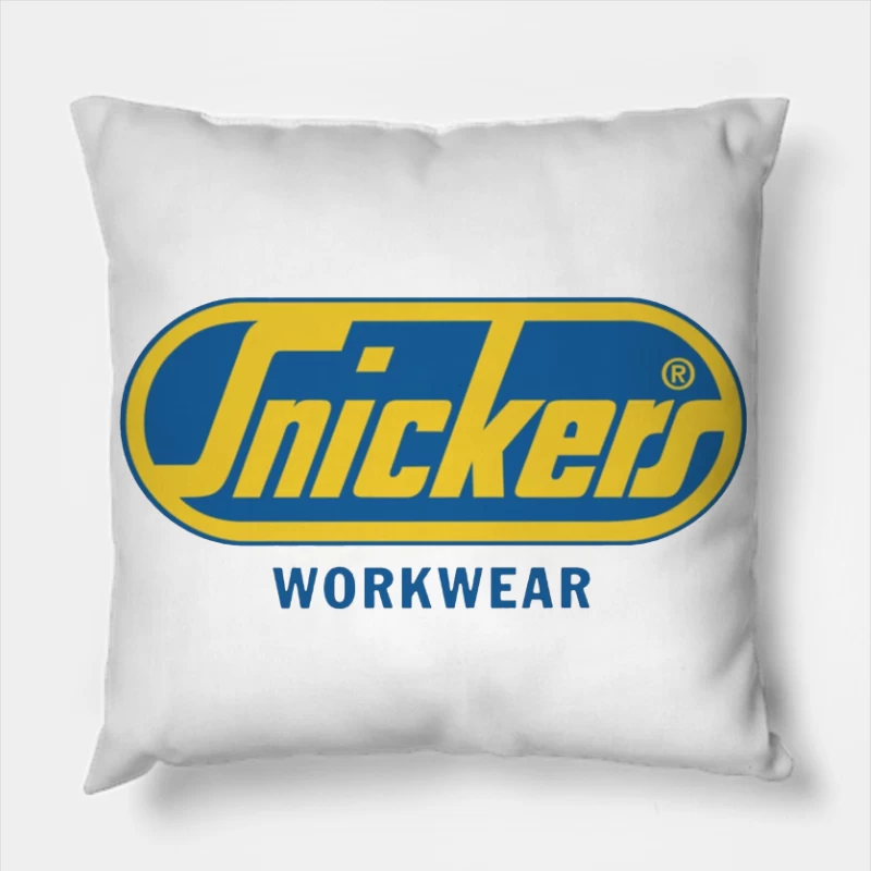 Snickers Workwear Brand Logo Design Throw Pillow