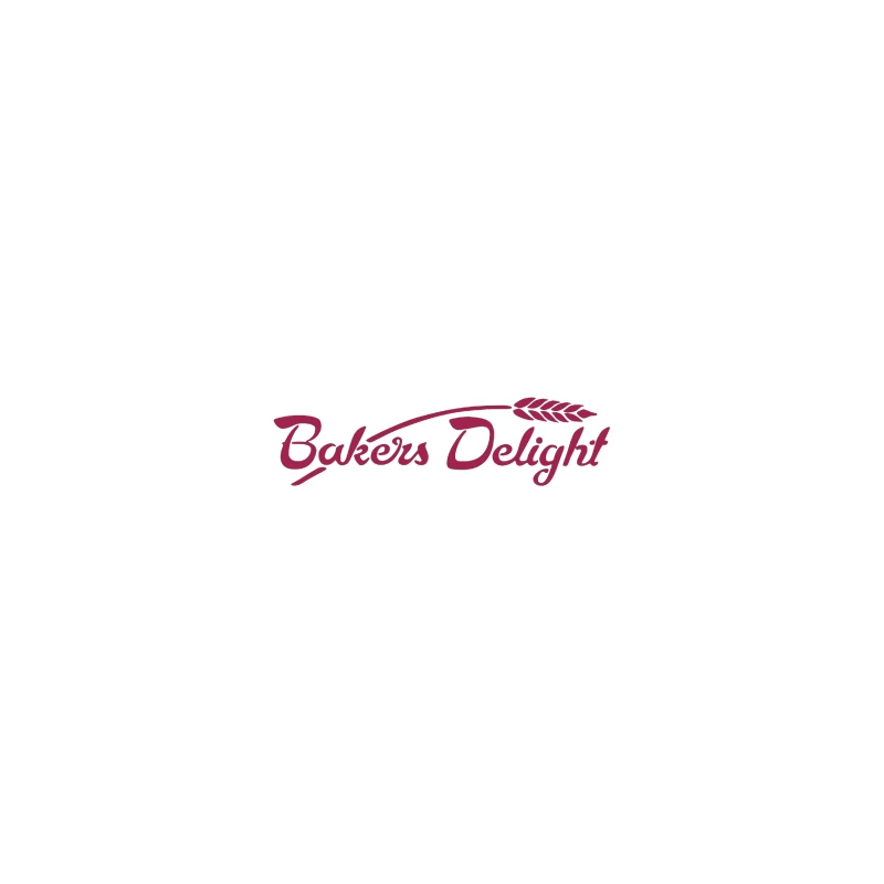 Bakers Delight Burgundy Cursive Logo with Wheat Symbol iPhone Case