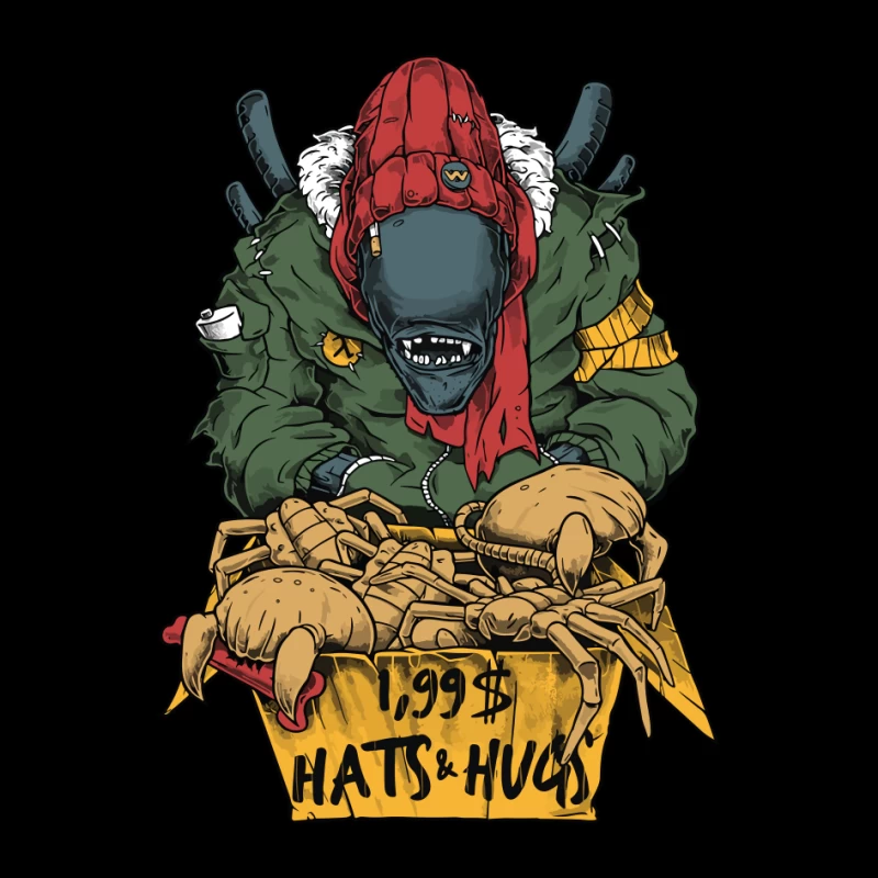 Monster Hat Vendor with Crabs Pin