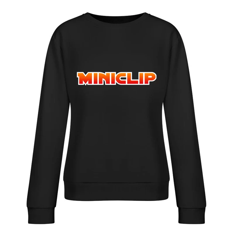 Miniclip Gaming Company Logo in Orange and Red Gradient Typography Female Pullover Sweatshirt