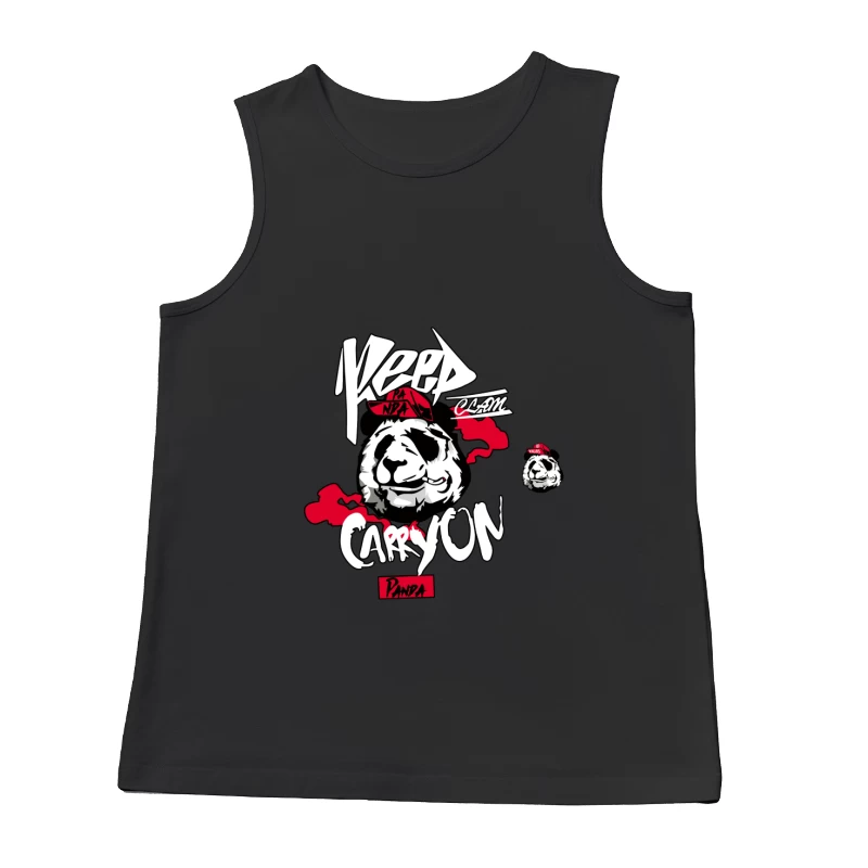 Panda-Design: Ruhe bewahren Herren Tanktops