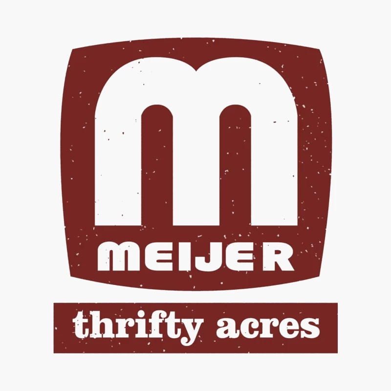 Vintage Meijer Thrifty Acres Retail Logo in Maroon Cotton Tote Bag