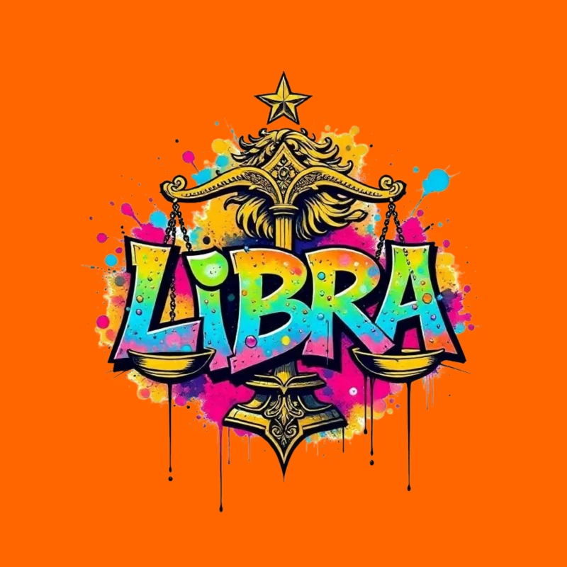 Liberal Zodiac Sign Art Throw Pillow