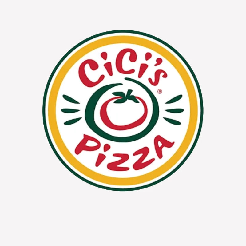 CiCi's Pizza Restaurant Chain Logo with Tomato Symbol Male T-Shirt