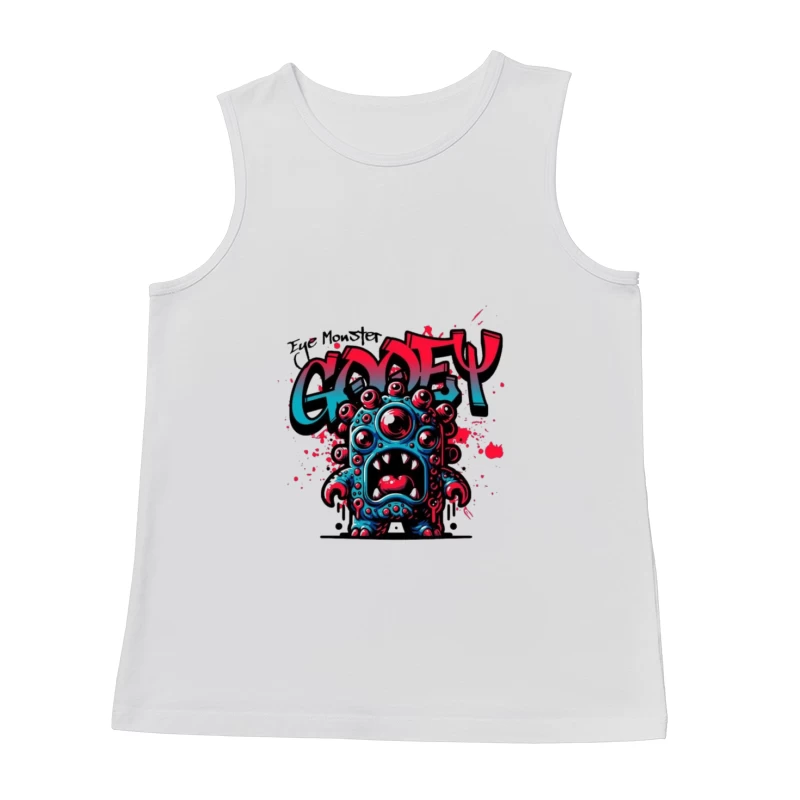 Eye Monster Graffiti Character in Urban Art Style Male Tank Top