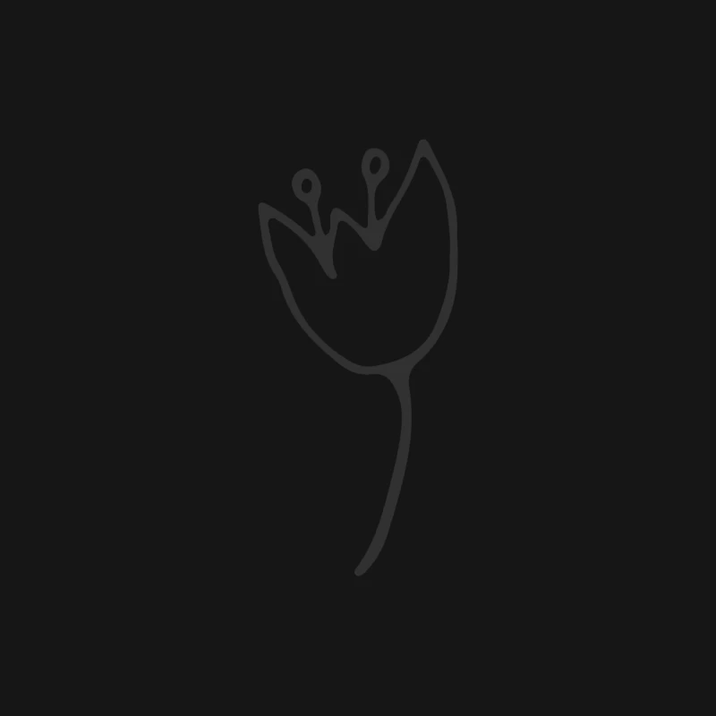 Dessin de fleur minimaliste Femme Manches Longues T-Shirt