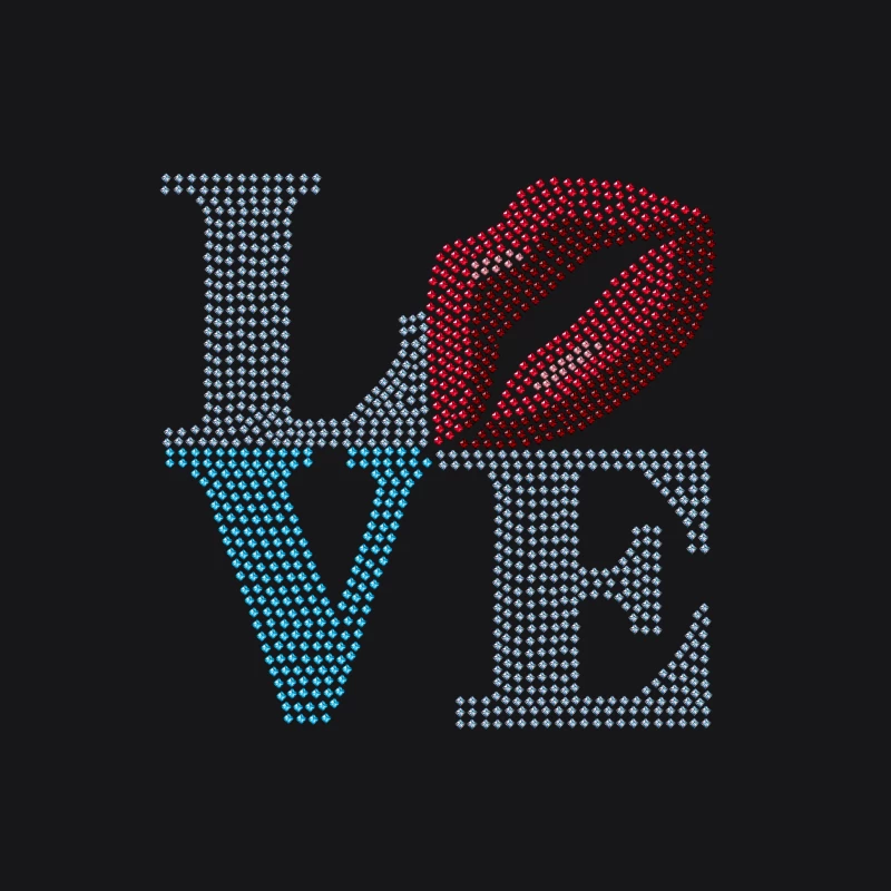 Liebe Design mit Lippen Damen Pullover Hoodie