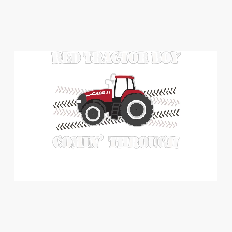 Case IH Red Tractor Boy Comin_ Through Travel Mug
