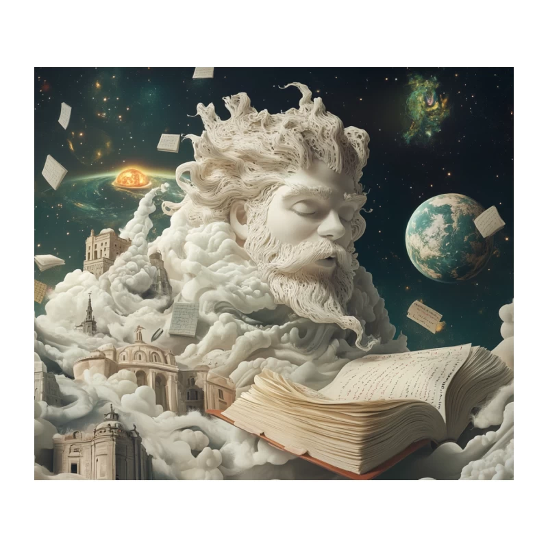 Cosmic Sculpture of Imagination: A Mythological Fantasy Tapestry