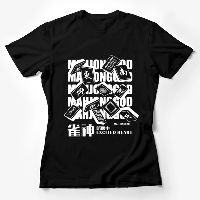 Mahjong-Spielsteine im Flug Damen T-Shirt