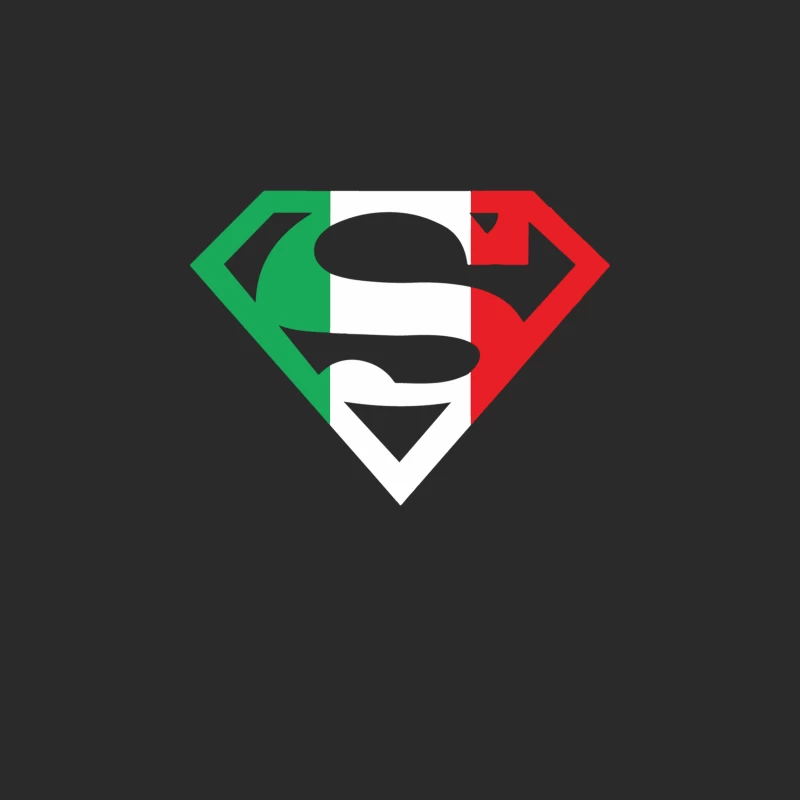 Geometric Abstract Logo in Italian Flag Colors Baseball Cap