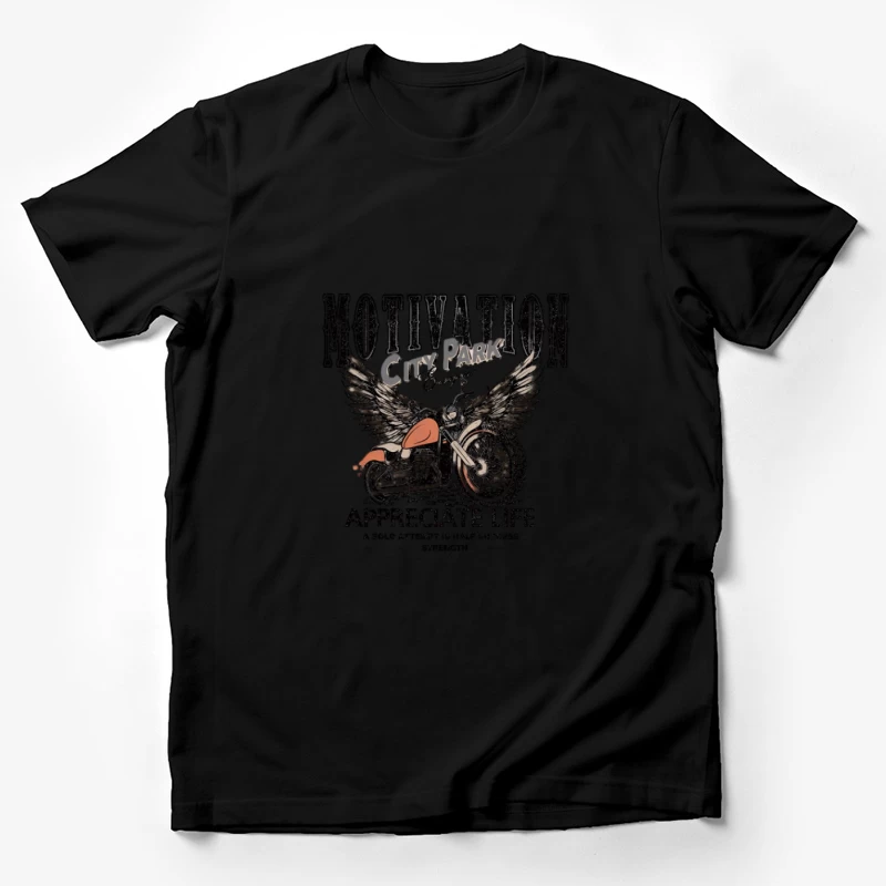 Motorrad mit Flügeln - Motivation und Freiheit Herren T-Shirt