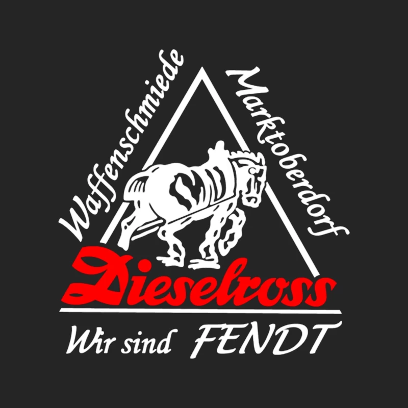 Dieselross Fendt Tractor Brand Logo with Skeletal Horse Design Male Pullover Sweatshirt