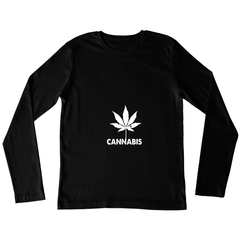 Logo de feuille de cannabis Femme Manches Longues T-Shirt