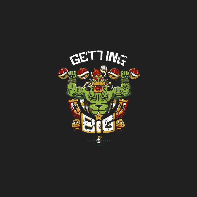 Stylized Tribal Bowser: Nintendo's Iconic Mario Villain Reimagined Bucket Hat