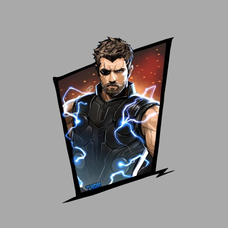 Superhero Character with Lightning Effects Female Pullover Hoodie