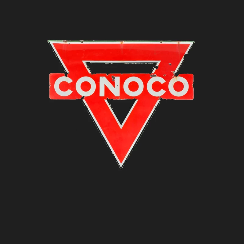 Vintage Conoco Gas Station Triangle Logo Sign Male Tank Top