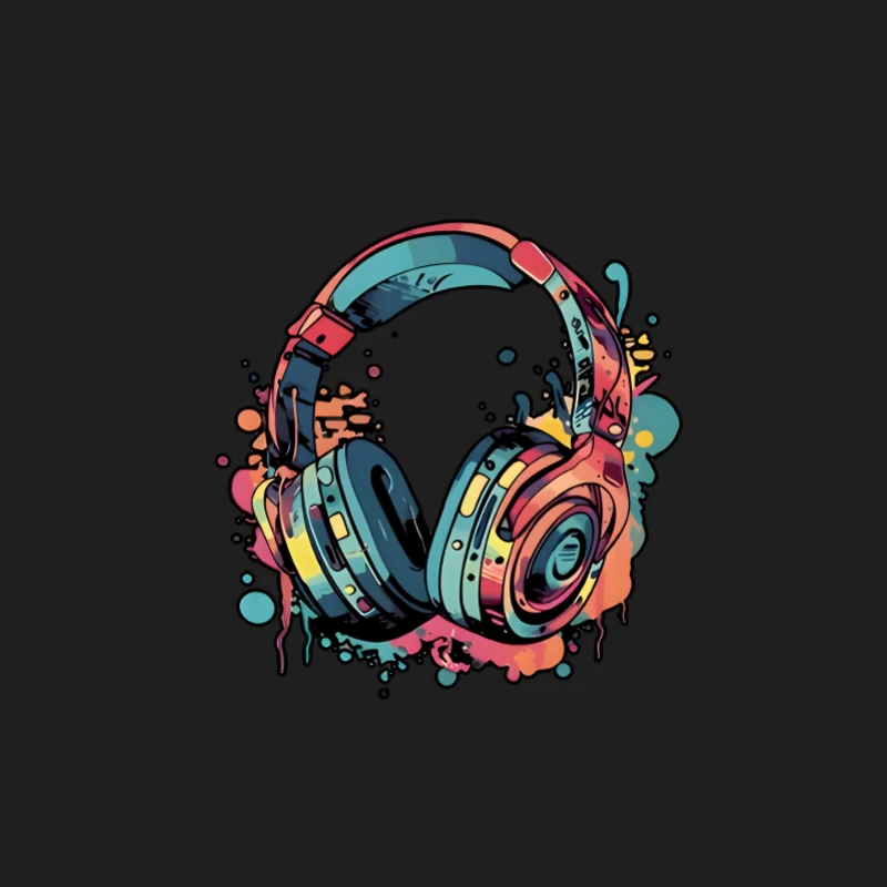 Casque coloré sur fond noir Homme Débardeur