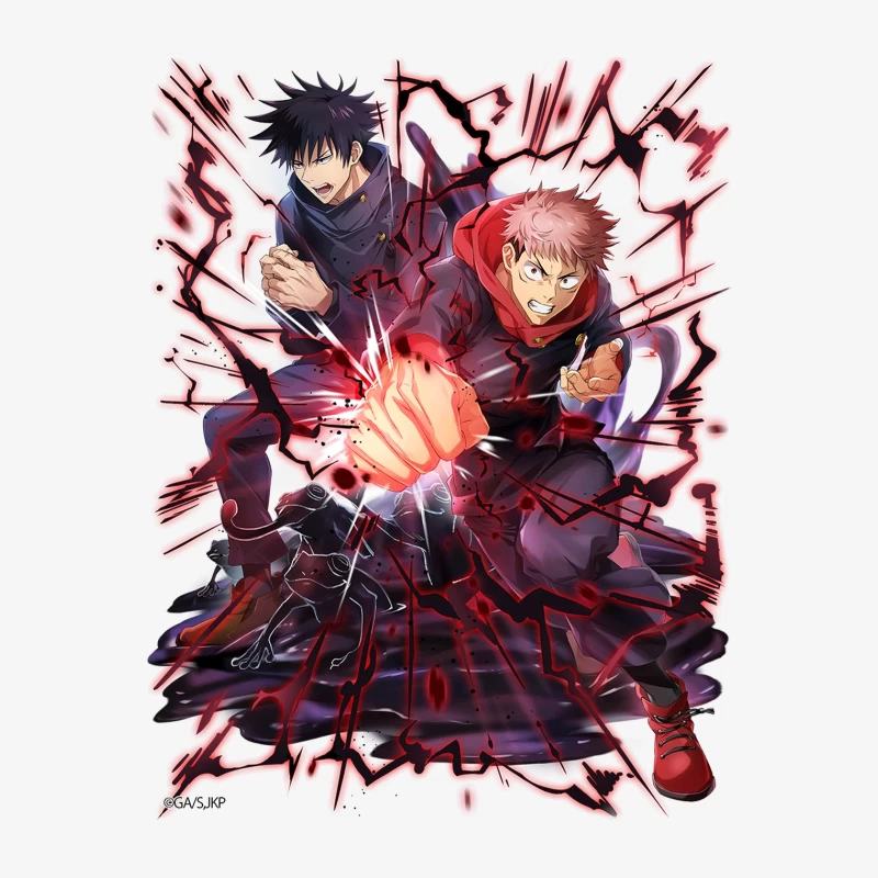 Energische Anime-Kämpfer mit roter Aura Herren Pullover Sweatshirt