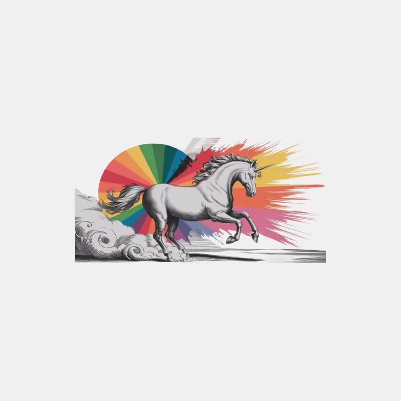 Majestic Unicorn Galloping Through Rainbow Pride Male Tank Top