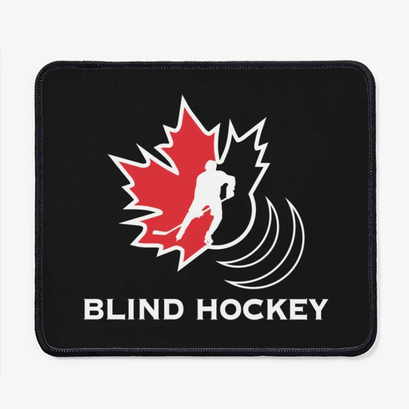 Canadian Blind Hockey Sports Logo Design Mouse Pad