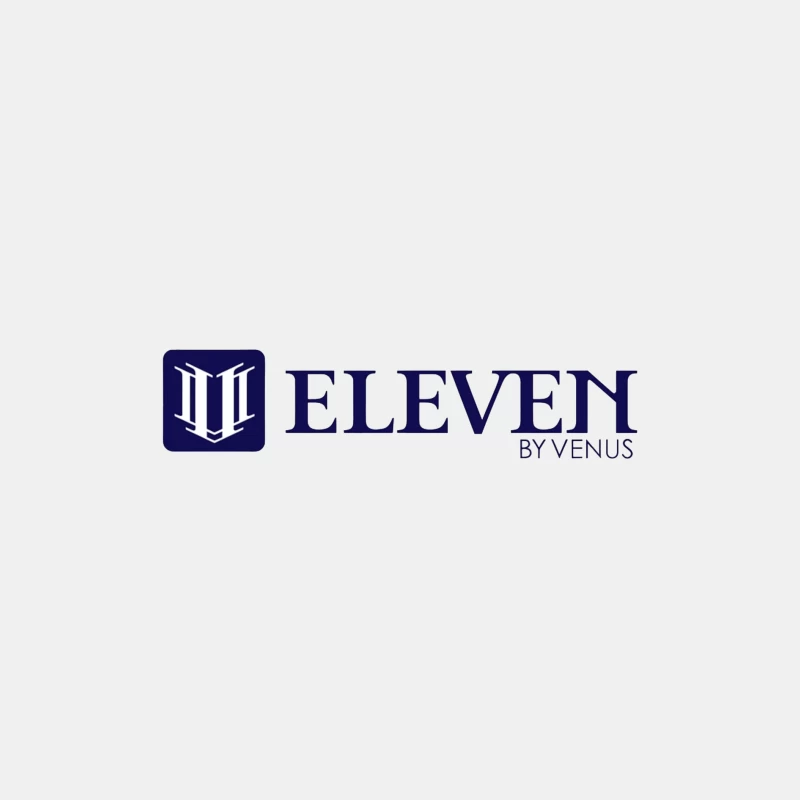 Modern Navy Blue Eleven by Venus Logo Design Male Tank Top