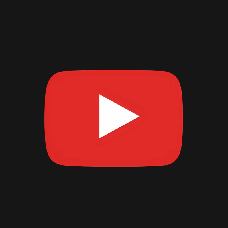YouTube Red Play Button Logo for Video Streaming Platform Female Long Sleeve T-Shirt