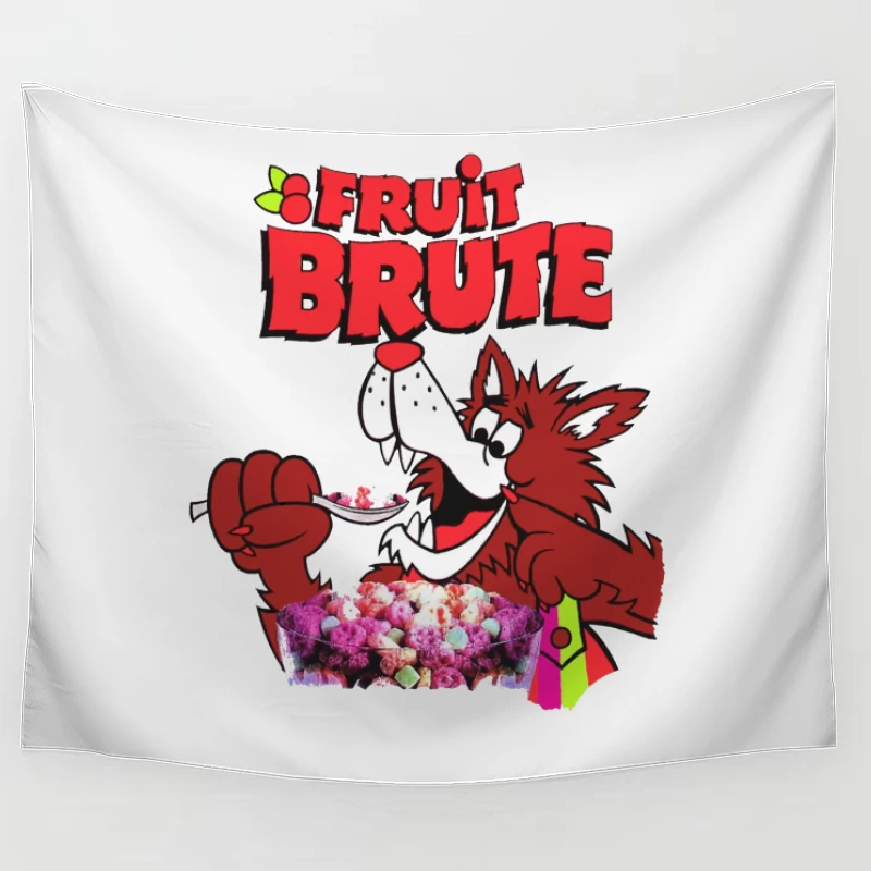 Vintage Fruit Brute Monster Cereal Mascot Logo Tapestry