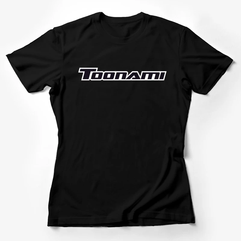 Toonami Black Text Logo - Cartoon Network's Anime Programming Block Female T-Shirt