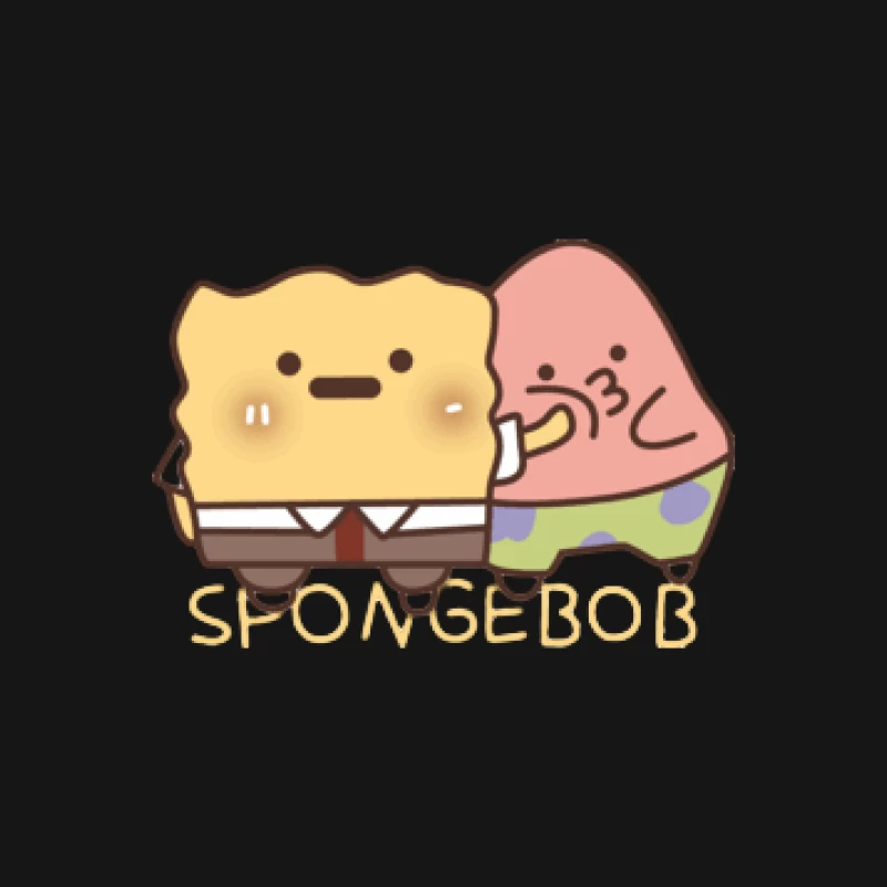 Kawaii SpongeBob und Patrick Illustration Damen T-Shirt