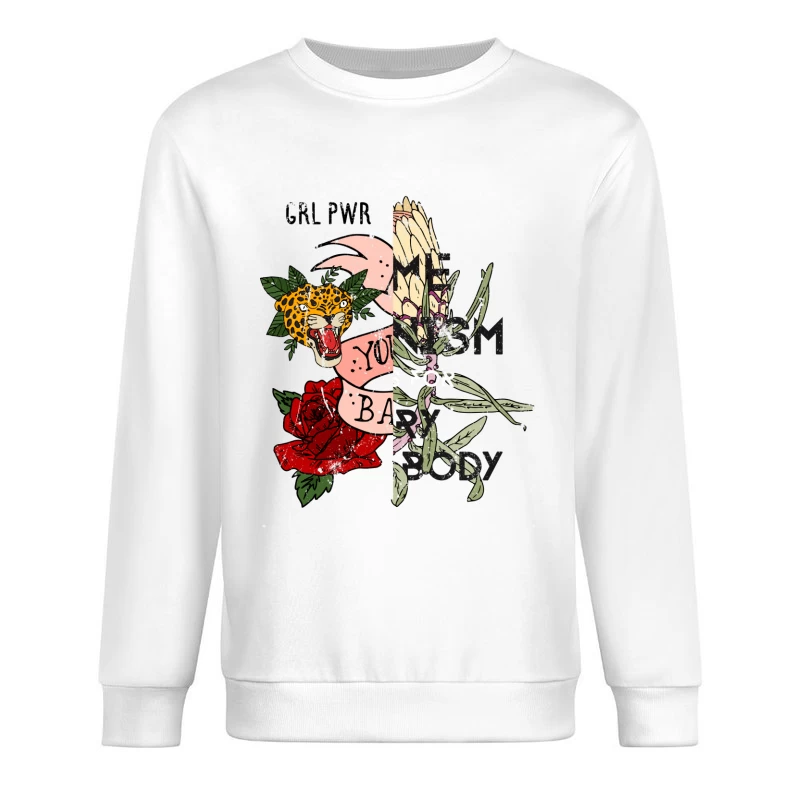 Tatouage Animal et Botanique avec Texte Homme Sweat-shirt à enfiler
