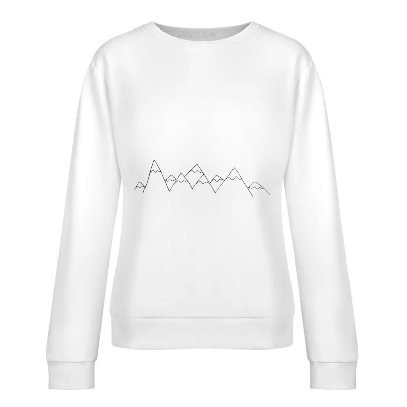 Silhouette de Montagnes avec Oiseaux Femme Sweat-shirt à enfiler