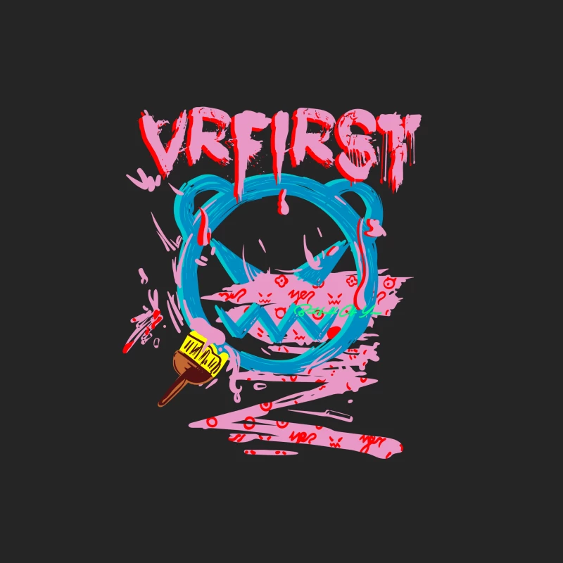 Buntes Graffiti-Design mit VR-Elementen Damen Pullover Sweatshirt