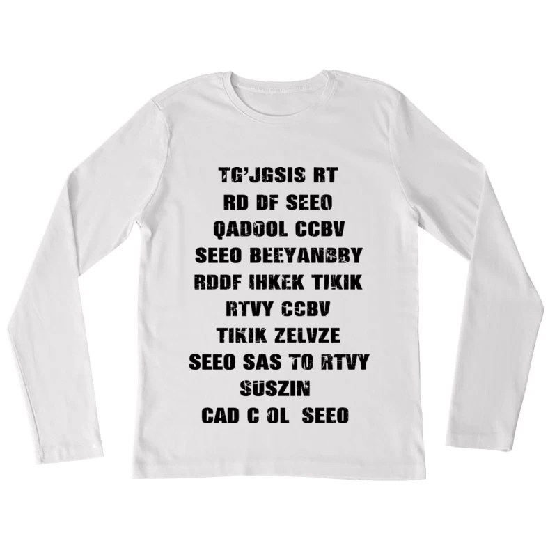 Verschlüsselter Text Rätsel Damen Langarm T-Shirt