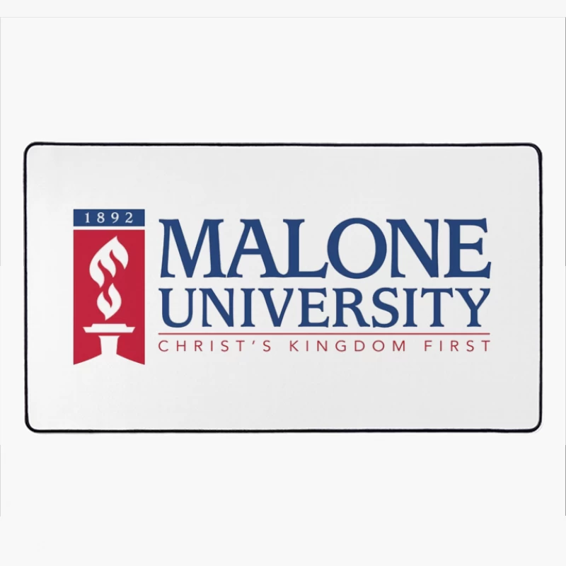 Malone University Official Logo - Christian Higher Education Since 1892 Desk Mat