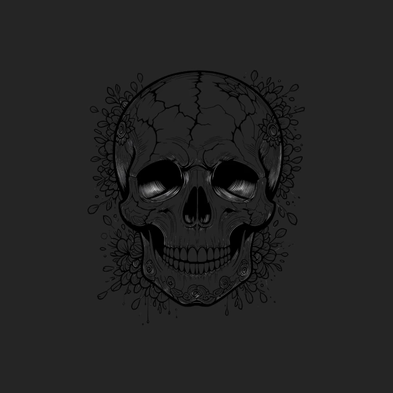 Decorative Skull Illustration Female Pullover Sweatshirt