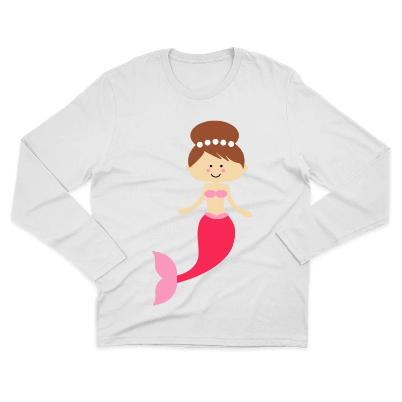 Illustration de sirène adorable Homme Manches Longues T-Shirt