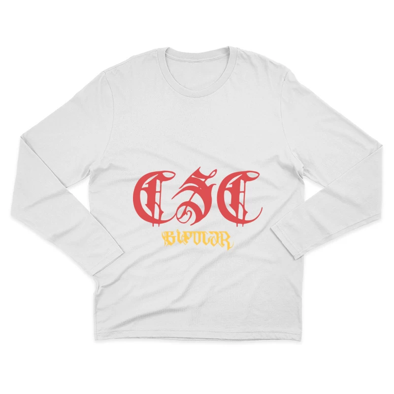 Gothic Stil Schriftzug Herren Langarm T-Shirt