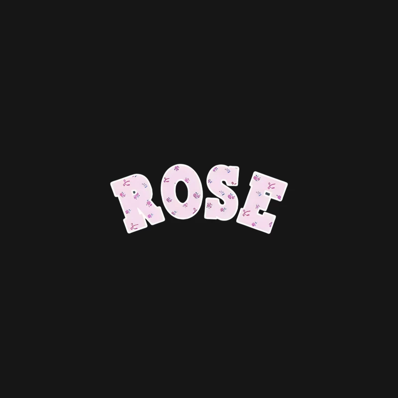 Rosa Schriftzug mit Blumenmuster Damen Langarm T-Shirt