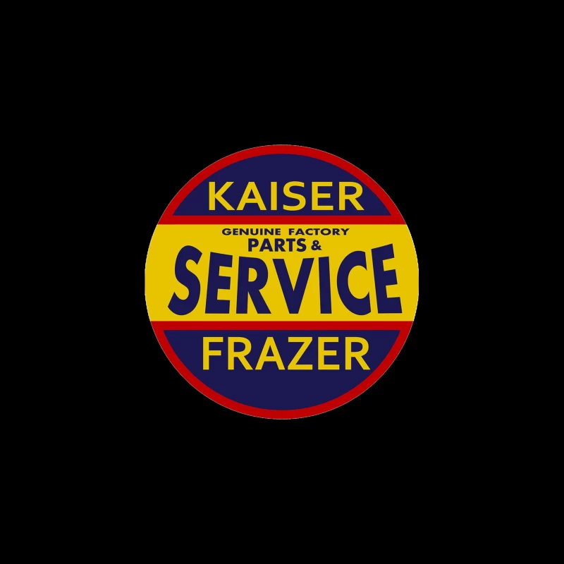 Vintage Kaiser Frazer Automotive Service and Parts Dealership Sign Desk Mat