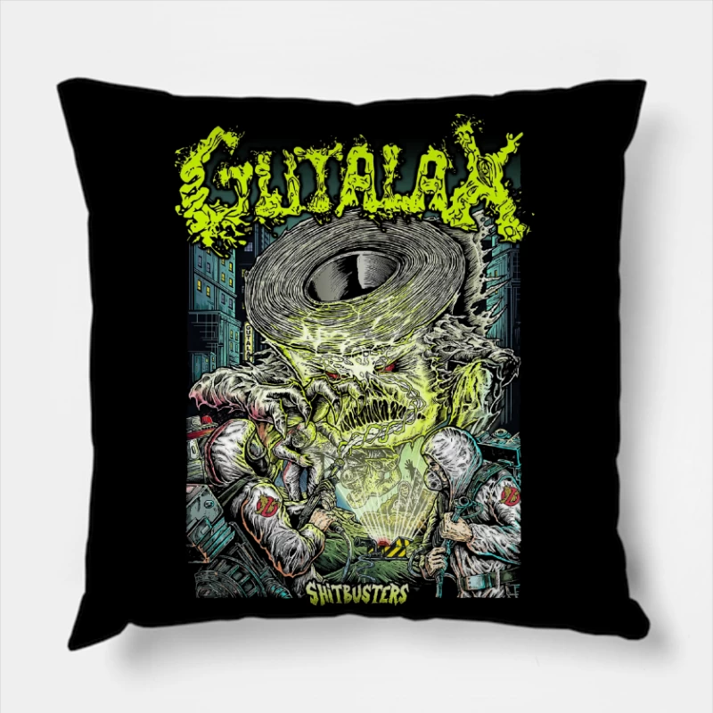 Gutalax Shitbusters Throw Pillow