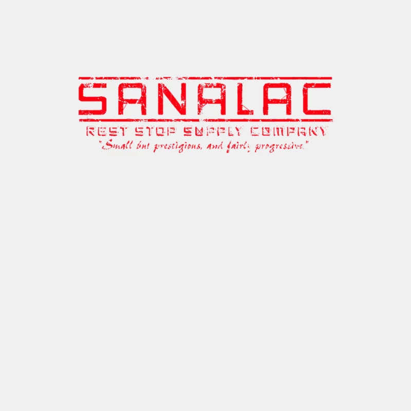 Vintage Red Stamp Logo for Sanalac Rest Stop Supply Company Male Tank Top
