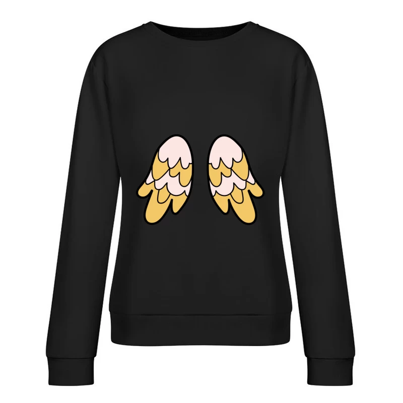 Ailes stylisées colorées Femme Sweat-shirt à enfiler