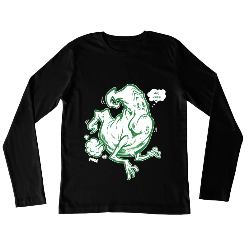 Funny Cartoon Ghost Character Female Long Sleeve T-Shirt